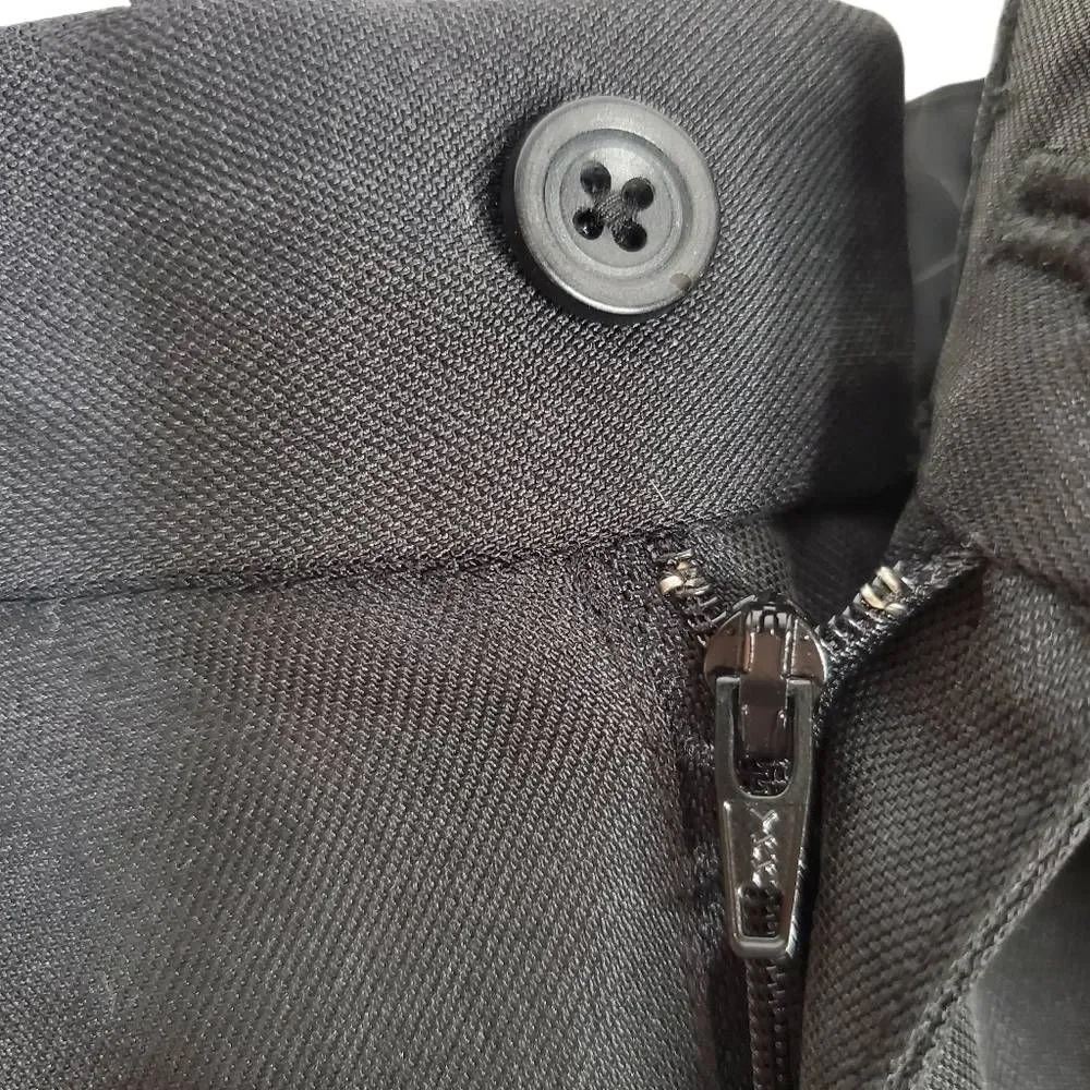 Claiborne Pleated Front Cuffed Hem Classic Meru Dress Pants‎ Black Size 36/32